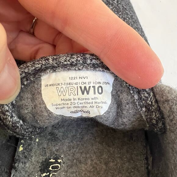 Allbirds Women’s Wool Runners Sneakers Gray Merino Wool Size 10 - Picture 9 of 9